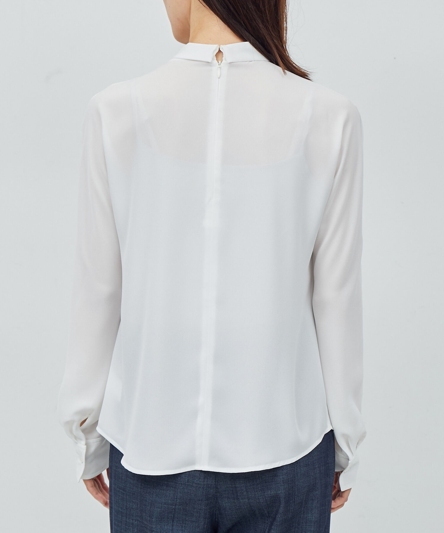 ROPE「プリーツデシンボウタイブラウス」|シャツ・ブラウス|