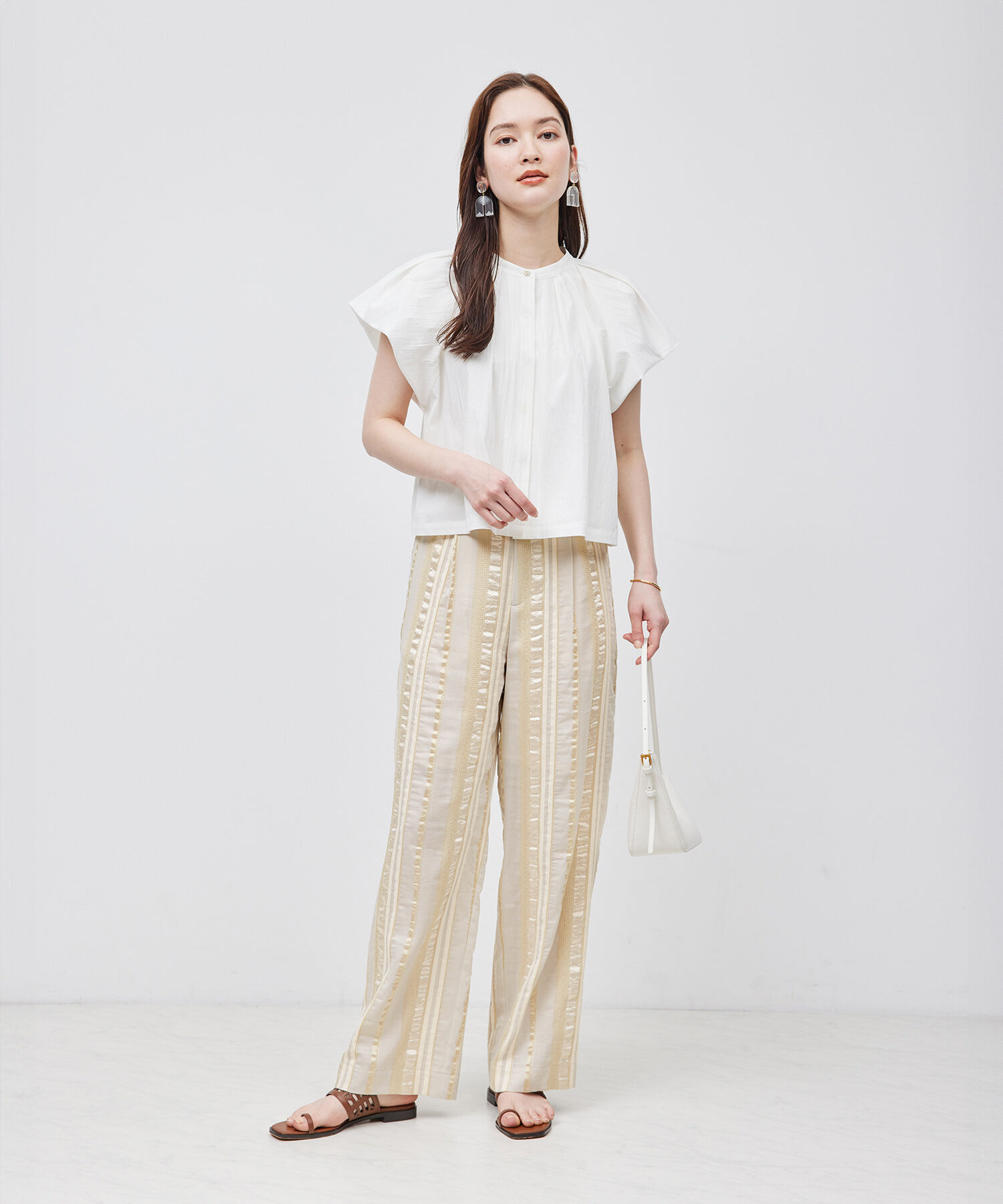 ROPE「ジャガードストライプリラックスパンツ」|その他|