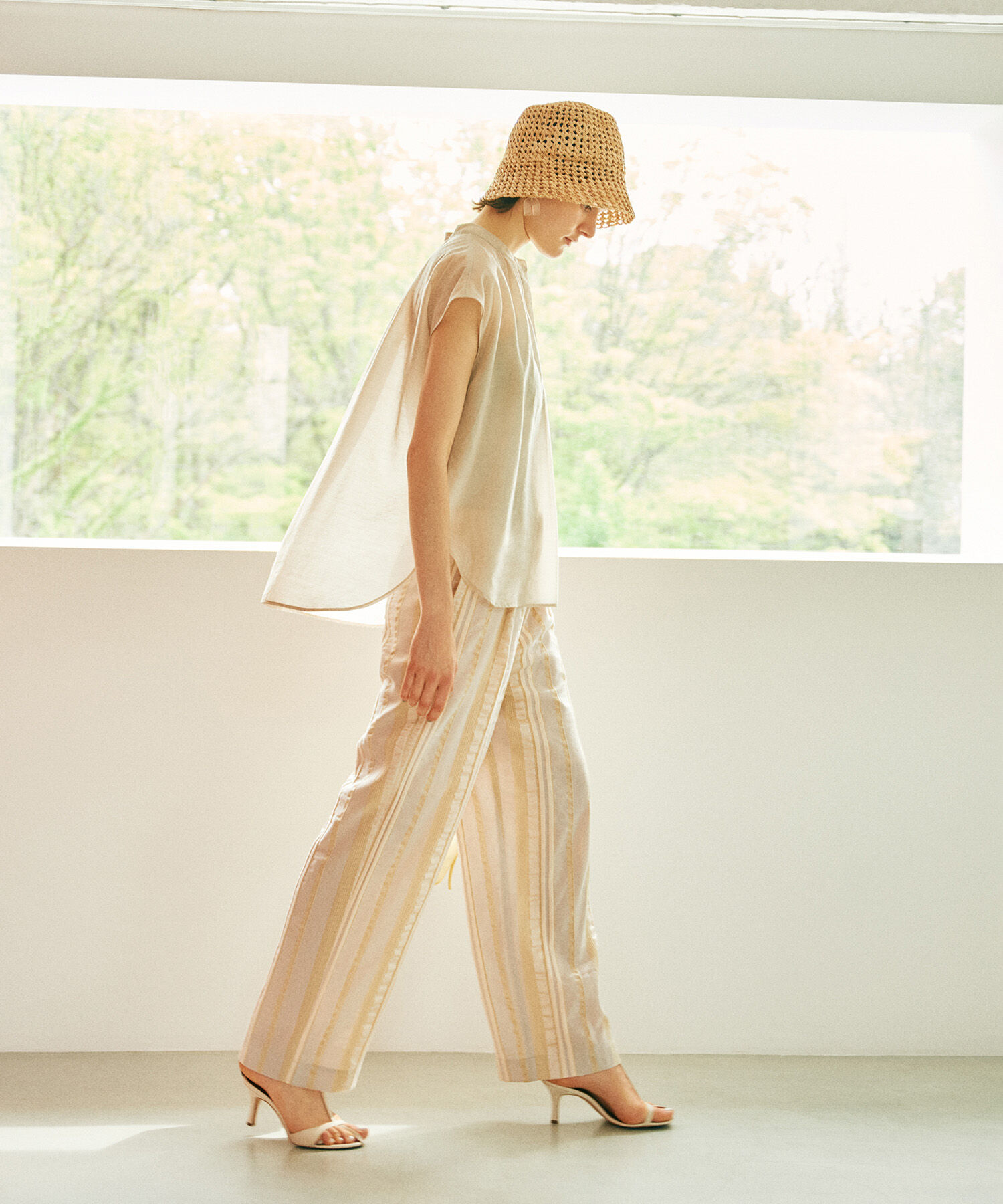 ROPE「ジャガードストライプリラックスパンツ」|その他|