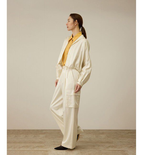 ROPE「【洗える】シャイニーサテンブラウス/セットアップ対応」|シャツ・ブラウス|