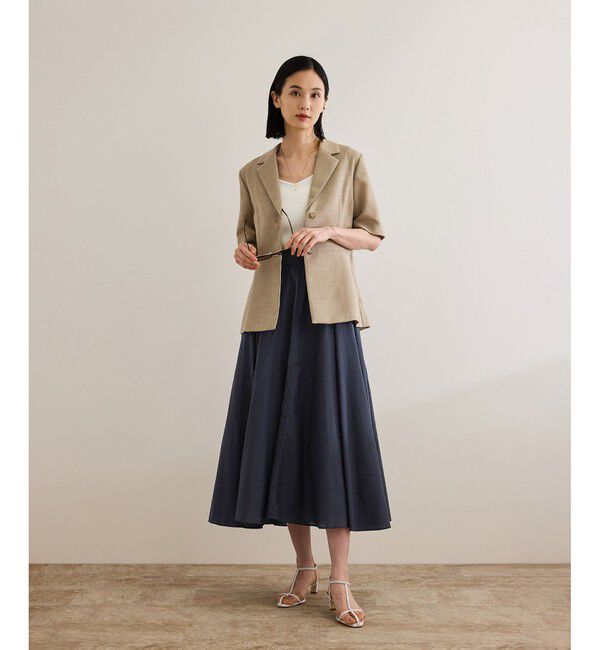 ROPE「【洗える】ナイロンコットンタフタサーキュラースカート」|スカート|