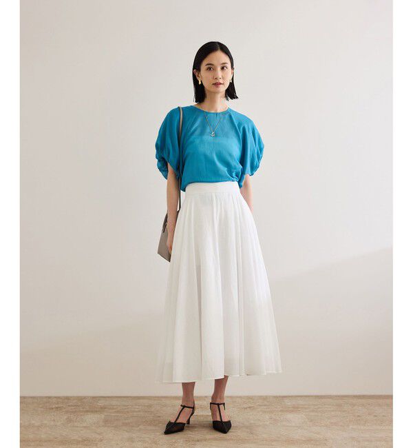 ROPE「【洗える】ナイロンコットンタフタサーキュラースカート」|スカート|