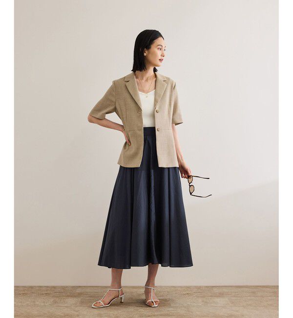 ROPE「【洗える】ナイロンコットンタフタサーキュラースカート」|スカート|