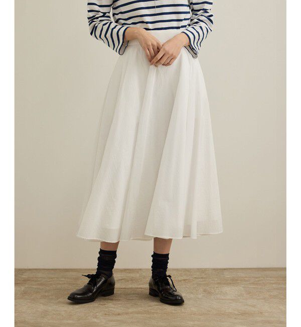 ROPE「【洗える】ナイロンコットンタフタサーキュラースカート」|スカート|