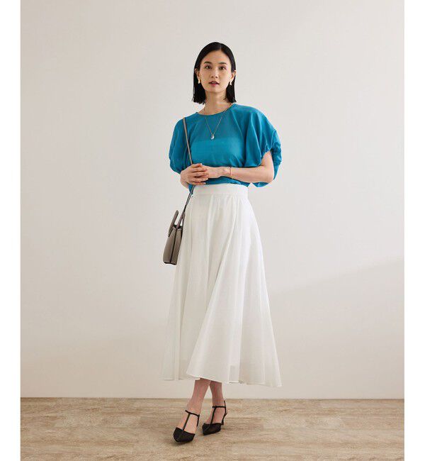 ROPE「【洗える】ナイロンコットンタフタサーキュラースカート」|スカート|