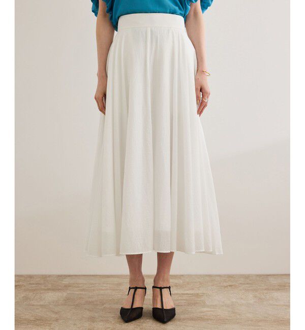 ROPE「【洗える】ナイロンコットンタフタサーキュラースカート」|スカート|