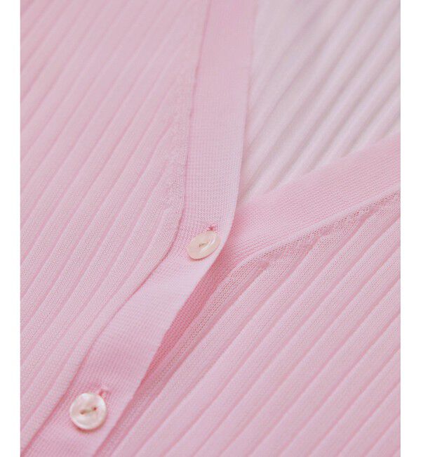 ROPE「【洗える】【WEB・一部店舗限定】シアーリブＶネックポロニット」|ニット・セーター|