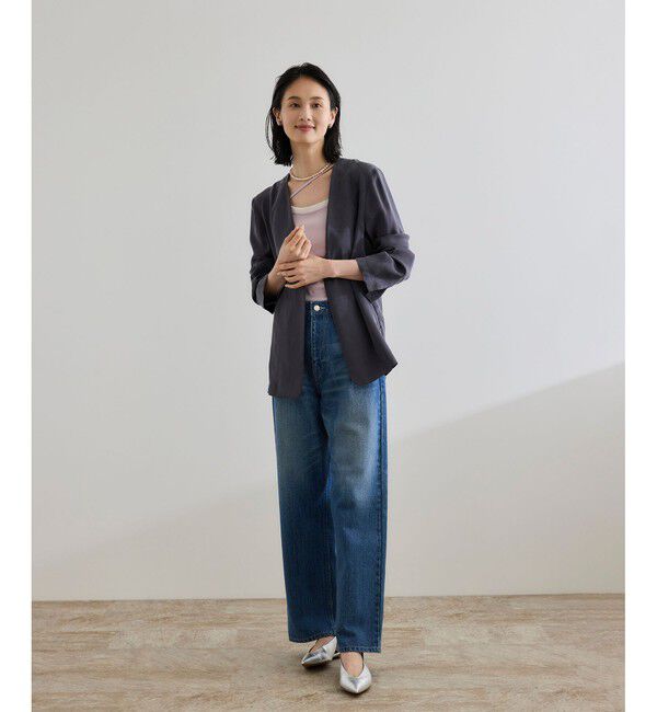 ROPE「【WEB・一部店舗限定】【接触冷感/UVカット】前後2WAY チュールコンビアシメキャミソール」|キャミソール|