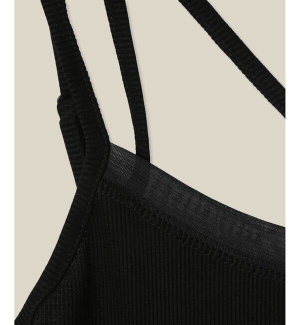 ROPE「【WEB・一部店舗限定】【接触冷感/UVカット】前後2WAY チュールコンビアシメキャミソール」|キャミソール|