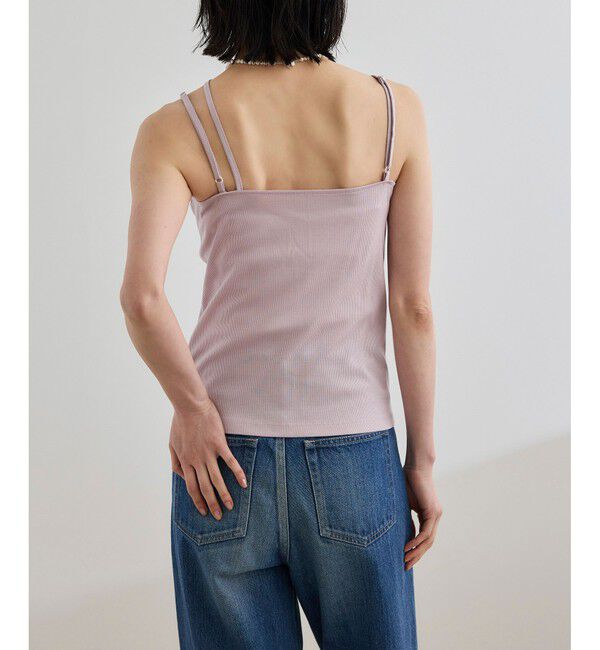 ROPE「【WEB・一部店舗限定】【接触冷感/UVカット】前後2WAY チュールコンビアシメキャミソール」|キャミソール|