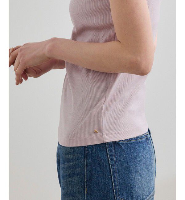 ROPE「【WEB・一部店舗限定】【接触冷感/UVカット】前後2WAY チュールコンビアシメキャミソール」|キャミソール|