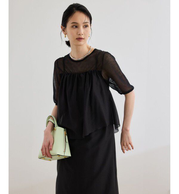 ROPE「コットンシルクワンピース/洗える」|ワンピース|