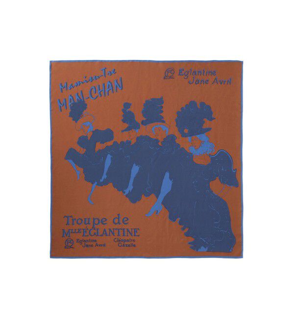 ROPE「ロートレックグラフィカル シルクスカーフ/Lサイズ」|バンダナ・スカーフ|