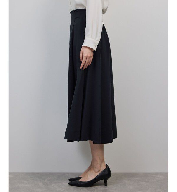 ROPE「トリアセダブルクロス ハイウエストフレアスカート/イージーケア・セットアップ対応・25AW」|スカート|