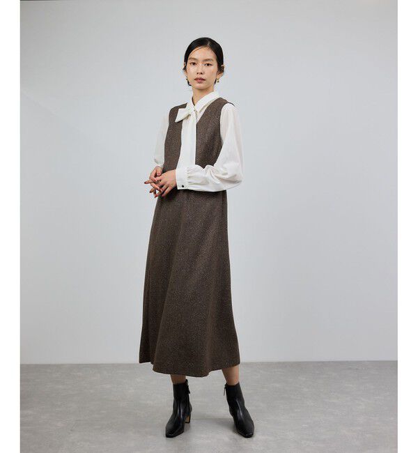 ROPE「スノーツイードジャンパースカート/イージーケア」|ワンピース|