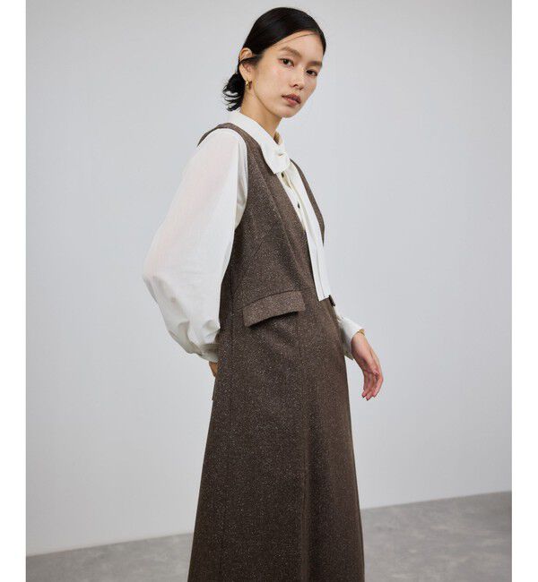 ROPE「スノーツイードジャンパースカート/イージーケア」|ワンピース|