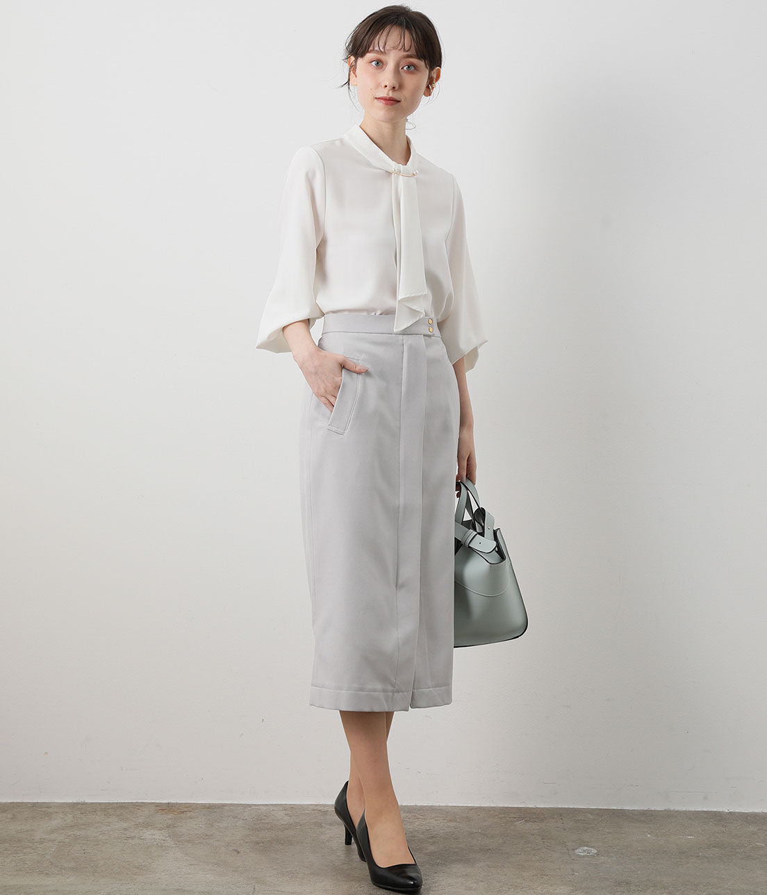 VIS「フロントZIPタイトスカート」|スカート|