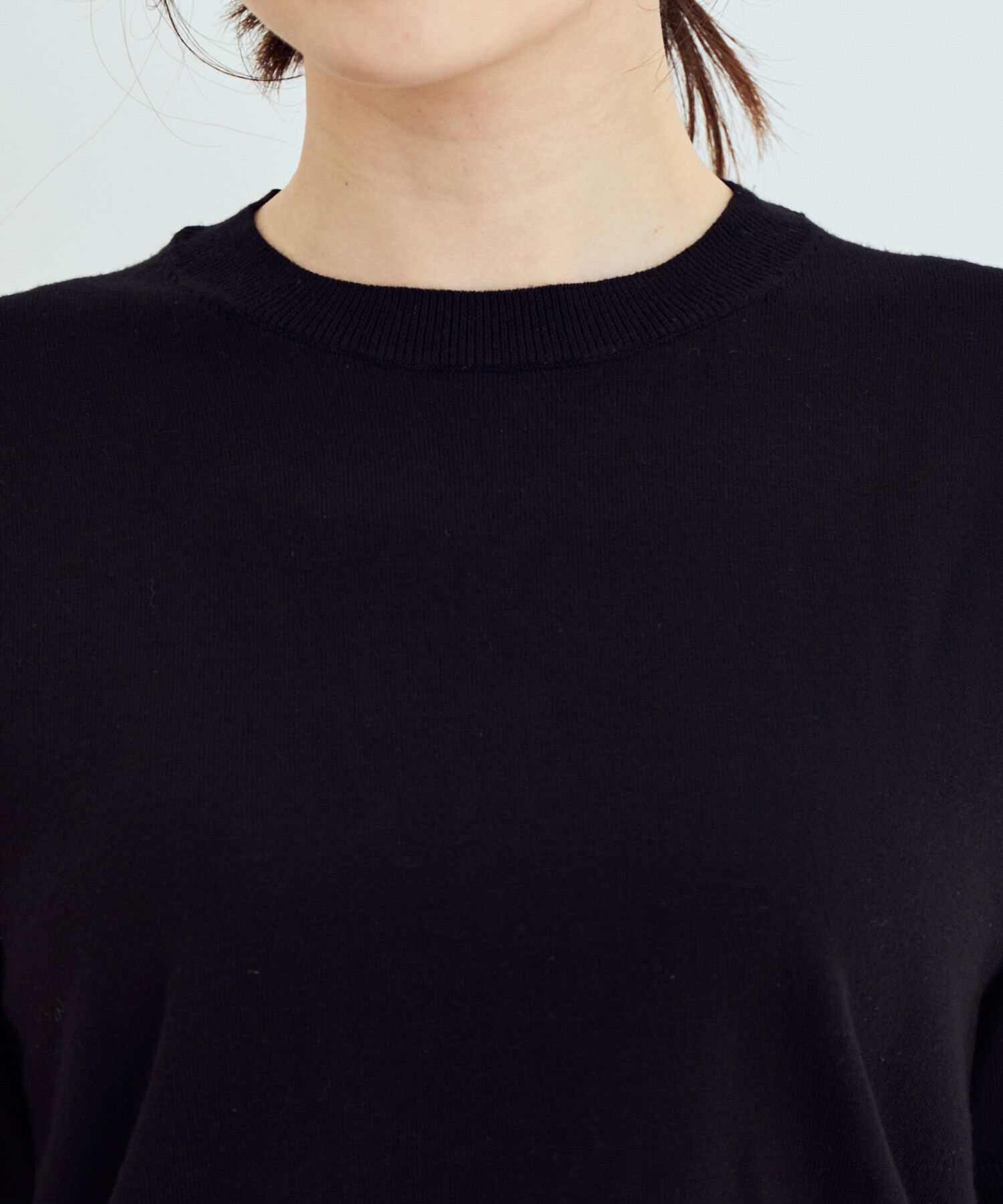 VIS「【接触冷感】ハーフスリーブベーシックニット」|ニット・セーター|