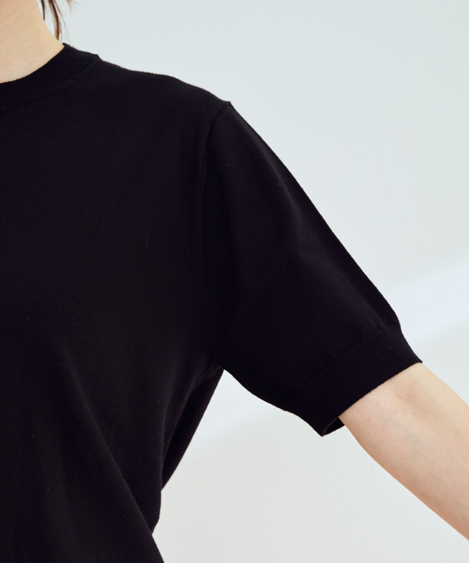 VIS「【接触冷感】ハーフスリーブベーシックニット」|ニット・セーター|