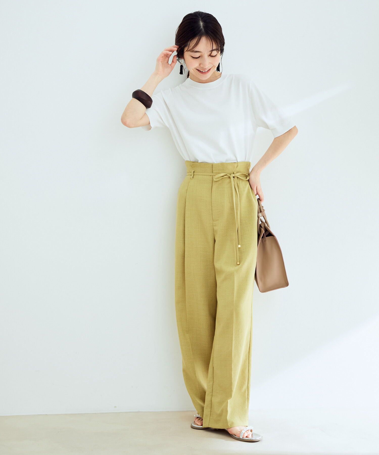 VIS「【接触冷感】ハーフスリーブベーシックニット」|ニット・セーター|