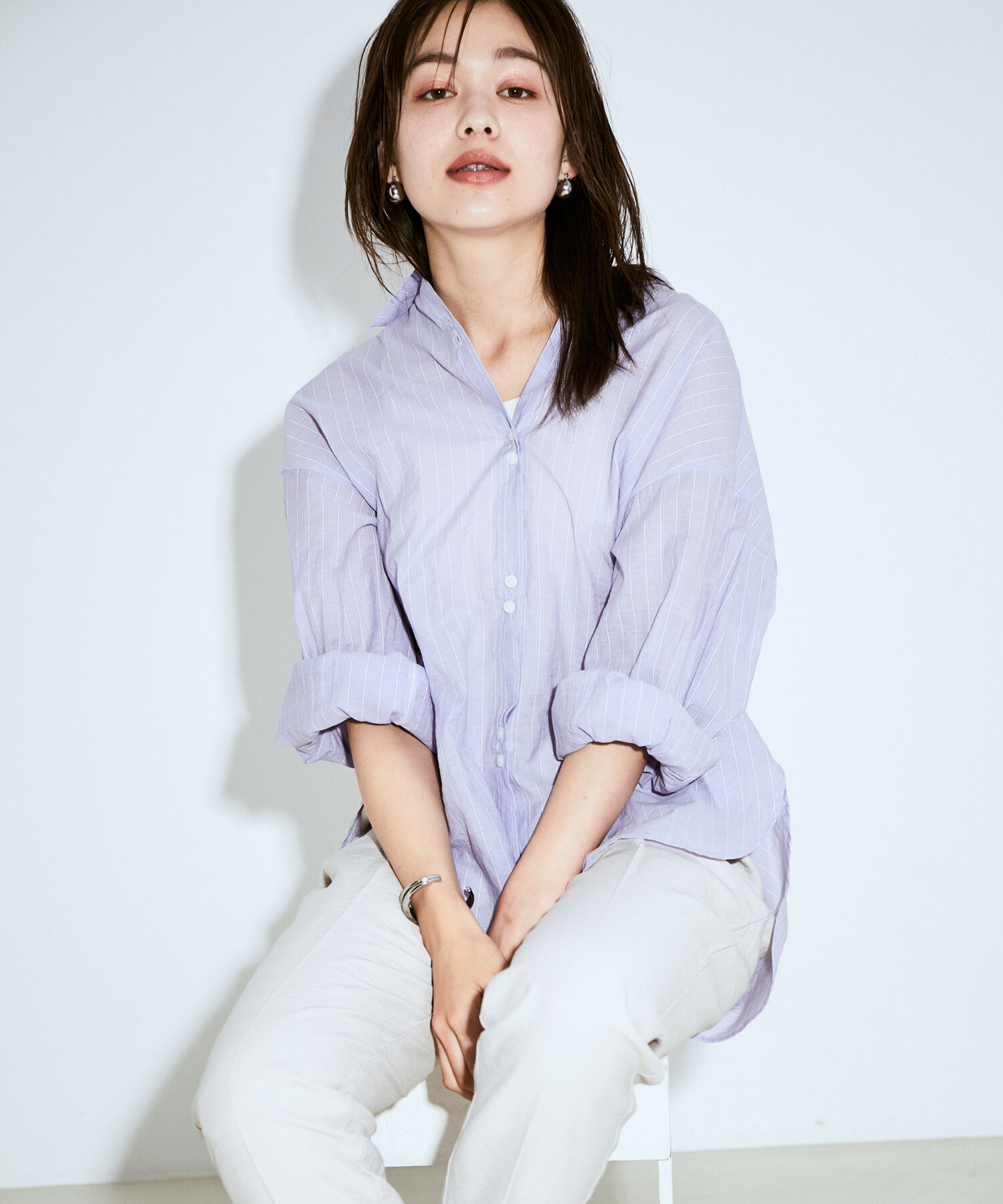 VIS「シアーストライプシャツ」|シャツ・ブラウス|