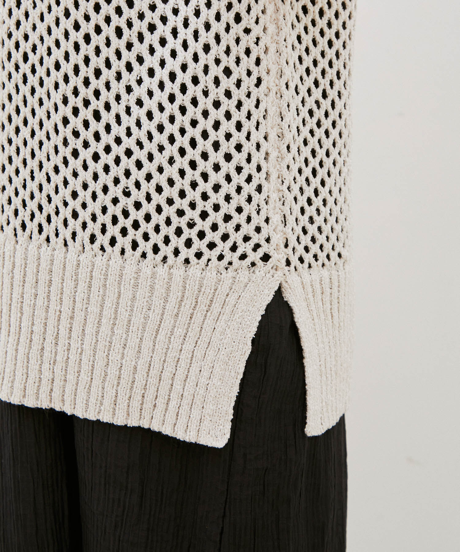 VIS「【前後2WAY】ラメメッシュニットべスト」|ベスト・ジレ|