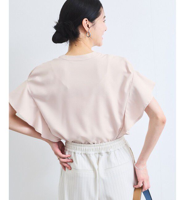 VIS「【WEB限定】フリルバンドカラースキッパーシャツ/通勤対応」|シャツ・ブラウス|