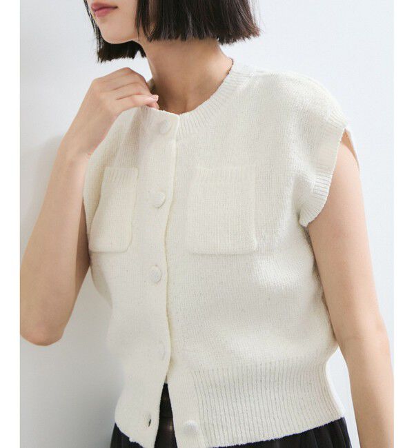 VIS「くるみ釦ニットトップスカーデ/洗える」|カーディガン|
