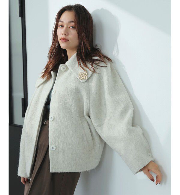 アウター総選挙1位】ビッグカラーモモンガシャギーショートコート（VIS