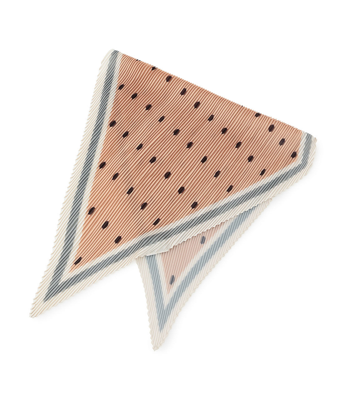 ROPE PICNIC PASSAGE「ドットプリーツスカーフ」|バンダナ・スカーフ|