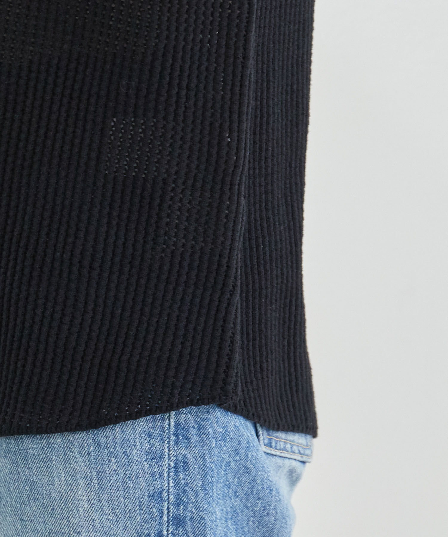 Rope&rsquo;Picnic「バックレースアップメッシュプルオーバー」|ニット・セーター|