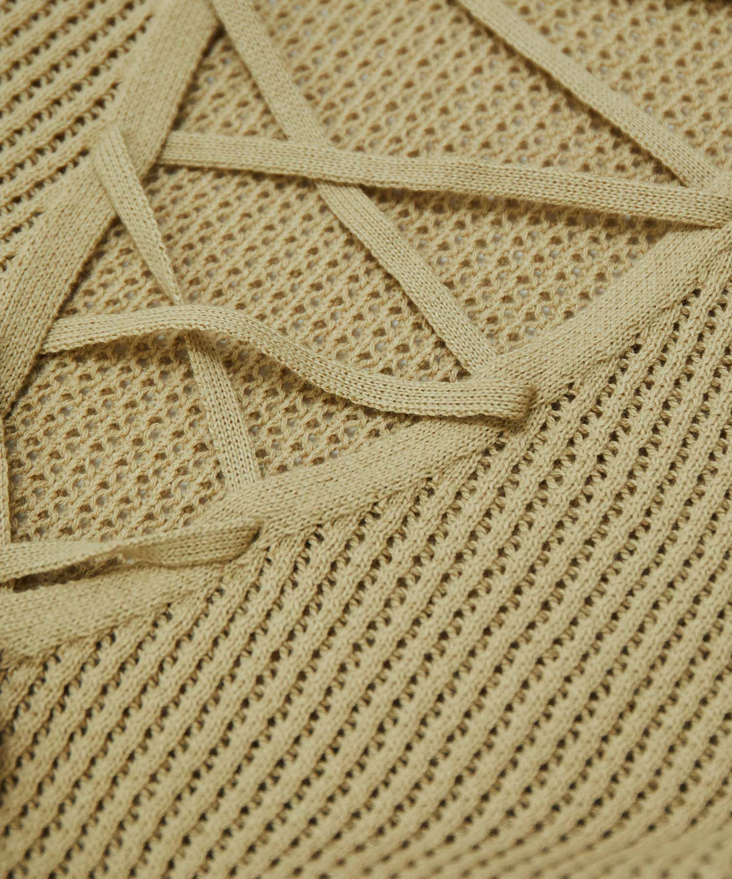 Rope&rsquo;Picnic「バックレースアップメッシュプルオーバー」|ニット・セーター|