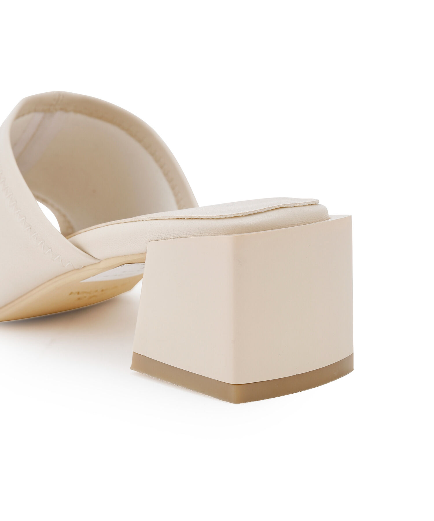 ROPE PICNIC PASSAGE「【WEB限定カラー:グリーン】ストレッチアッパーフレアブロックヒールミュール」|サンダル|