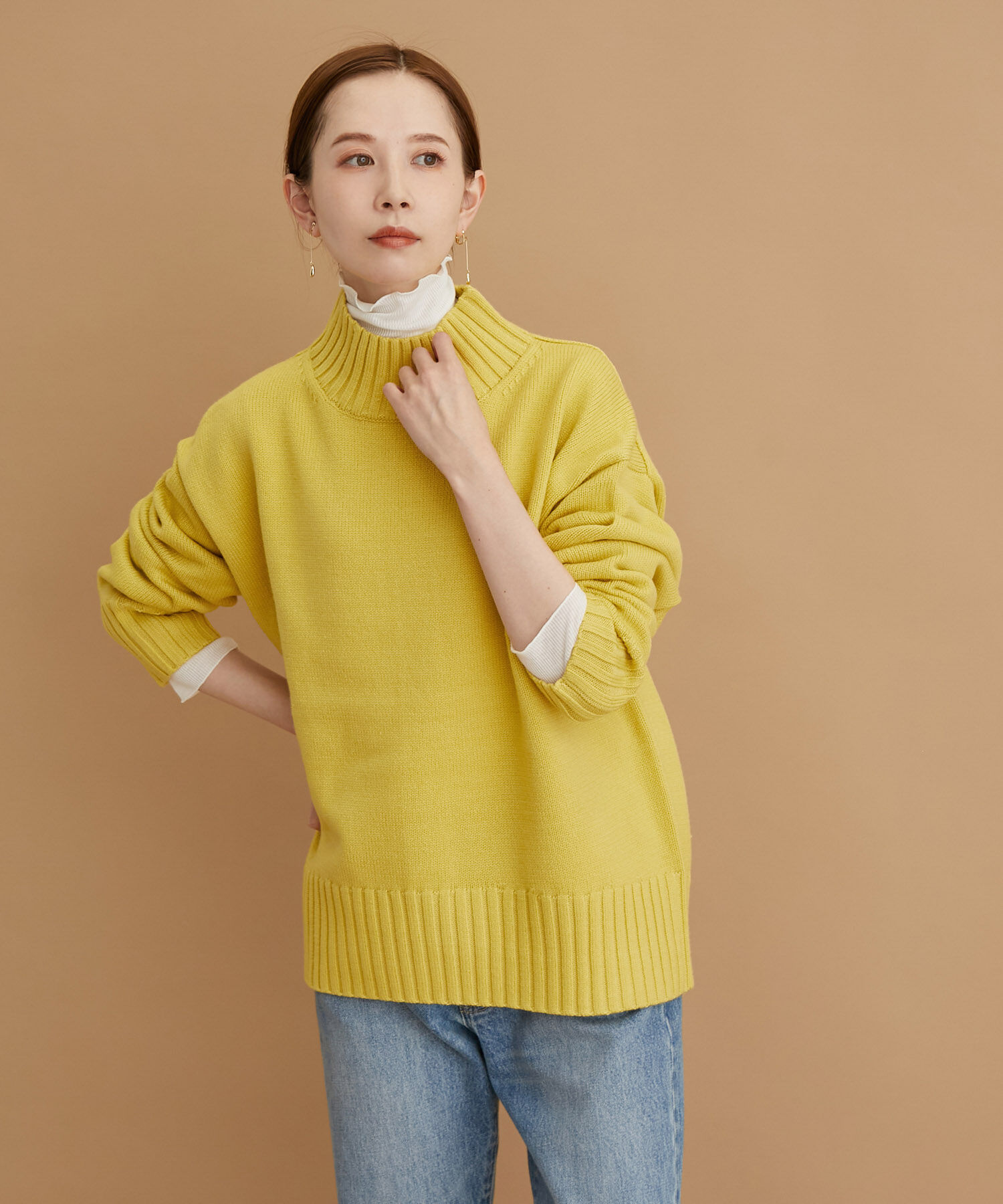 Rope&rsquo;Picnic「【WEB限定カラー:チャコール,オレンジ】シアーカットタートル」|Tシャツ・カットソー|