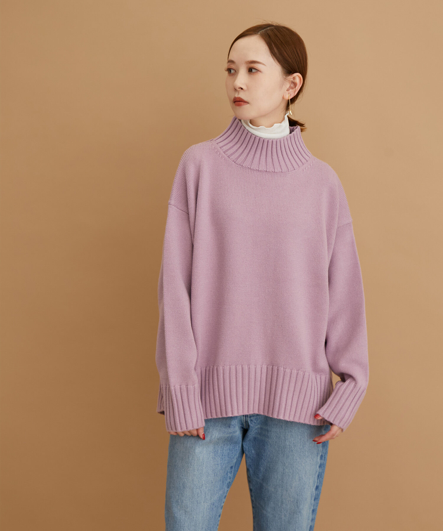 Rope&rsquo;Picnic「【WEB限定カラー:チャコール,オレンジ】シアーカットタートル」|Tシャツ・カットソー|