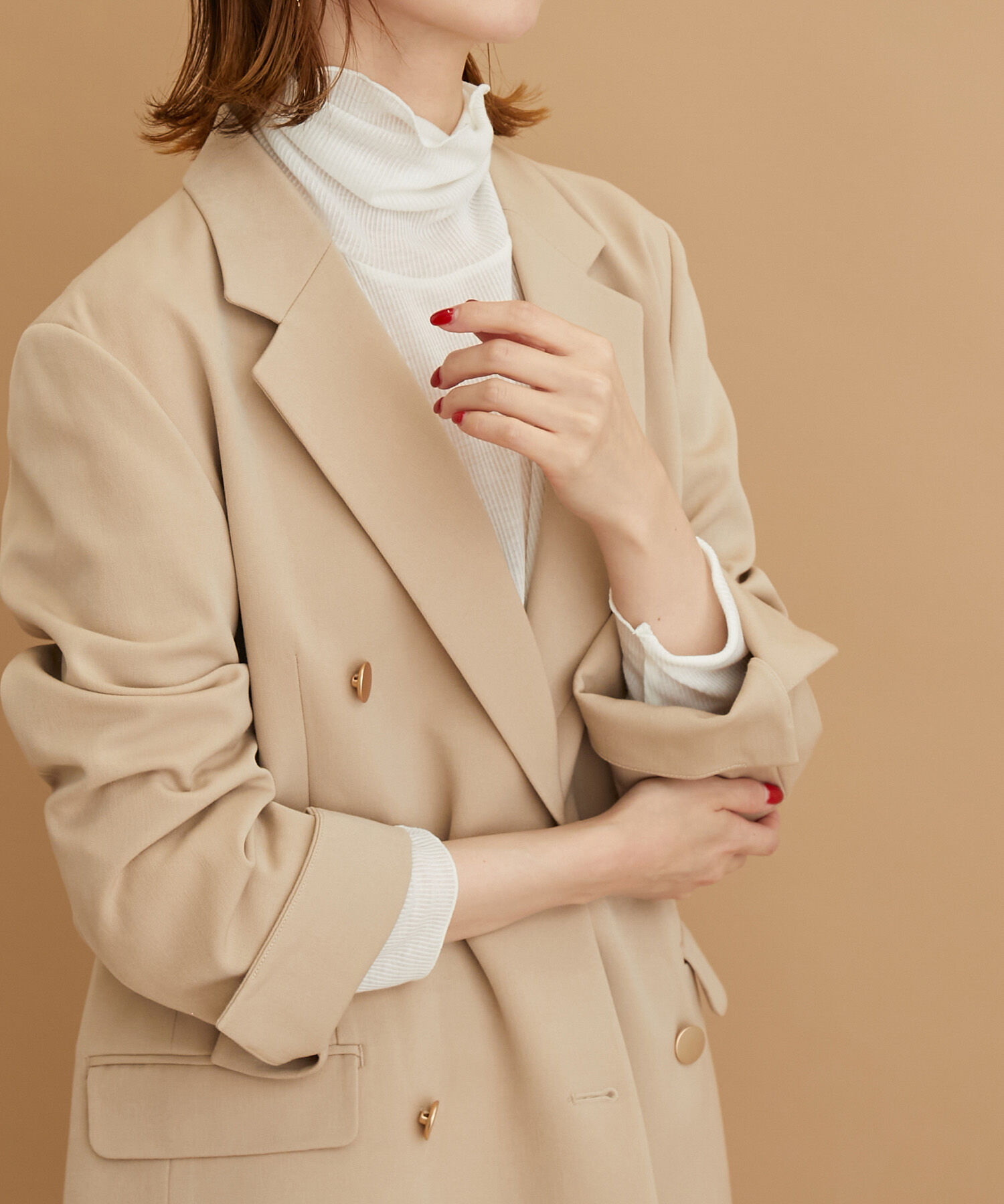 Rope&rsquo;Picnic「【WEB限定カラー:チャコール,オレンジ】シアーカットタートル」|Tシャツ・カットソー|