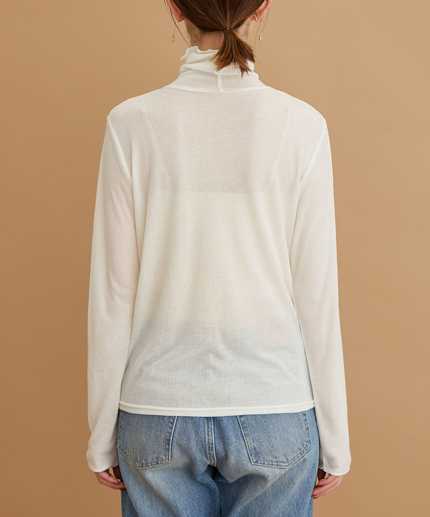 Rope&rsquo;Picnic「【WEB限定カラー:チャコール,オレンジ】シアーカットタートル」|Tシャツ・カットソー|