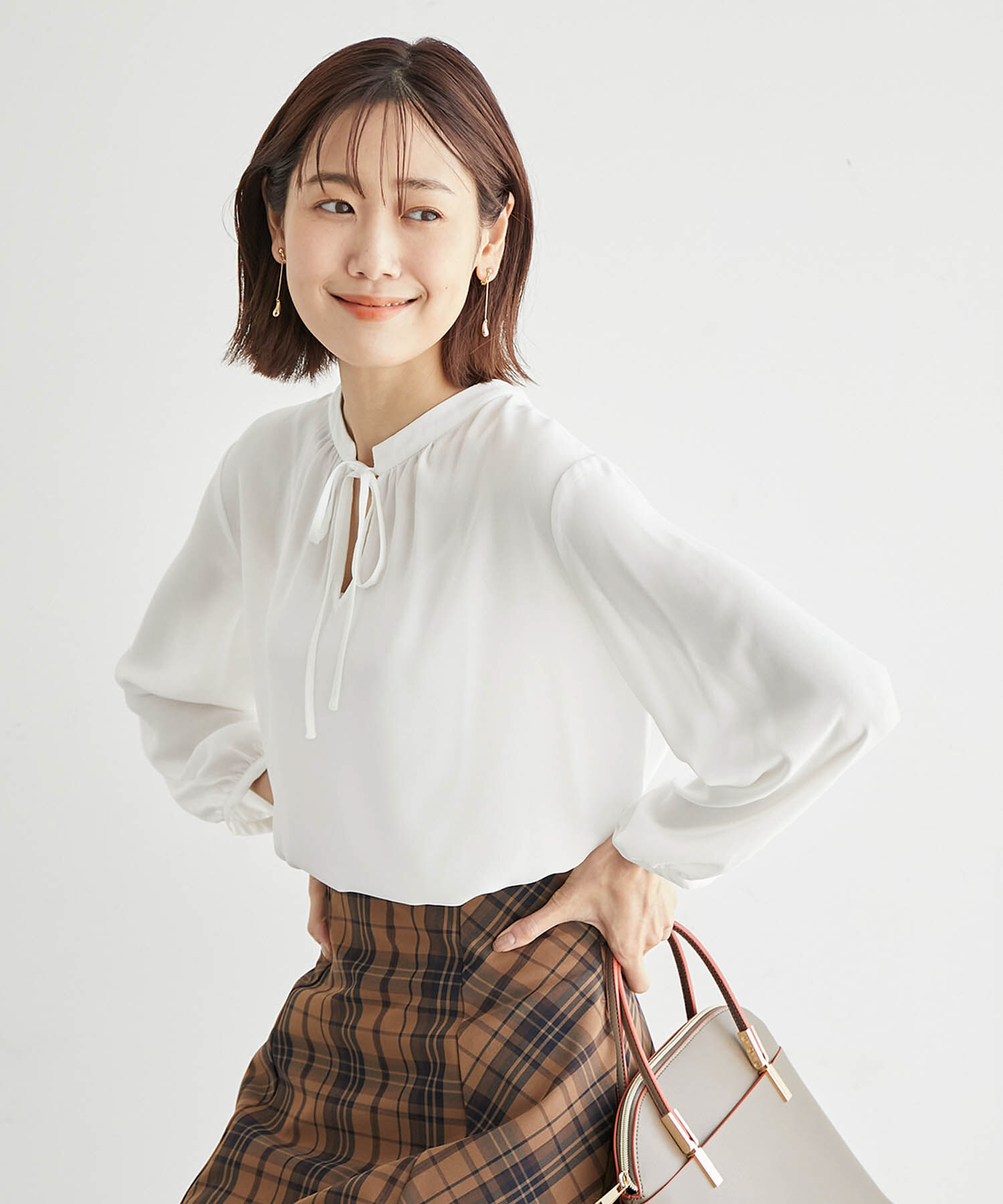 Rope&rsquo;Picnic「2WAY/スタンドブラウス/新色追加」|シャツ・ブラウス|ホワイト(10)