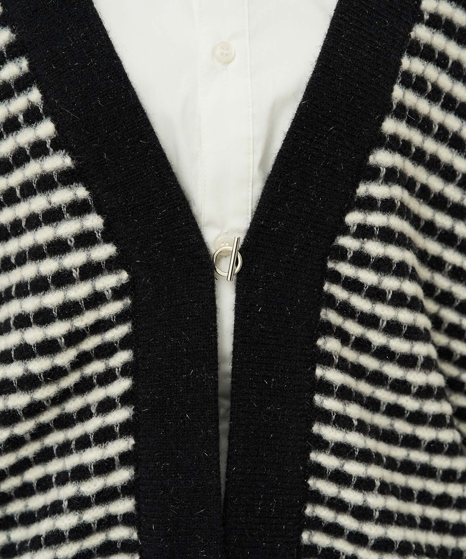 Rope&rsquo;Picnic「メタルパーツ使いニットツイードカーディガン」|カーディガン|