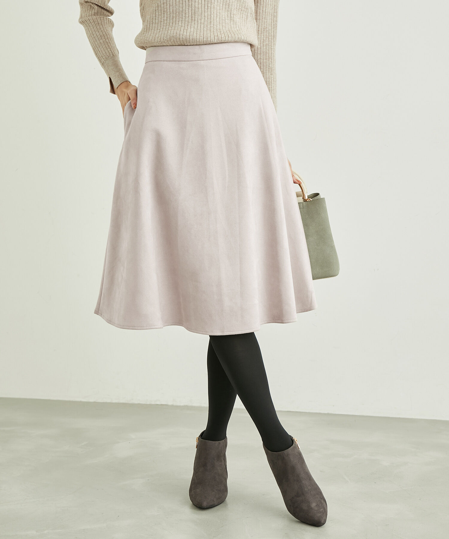 Rope&rsquo;Picnic「リサイクルポリエステルダンボールフレアスカート」|スカート|