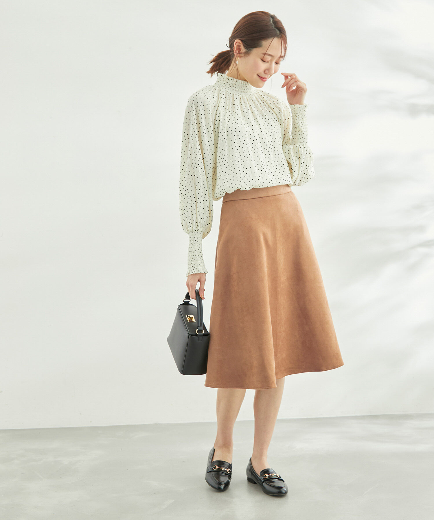 Rope&rsquo;Picnic「リサイクルポリエステルダンボールフレアスカート」|スカート|