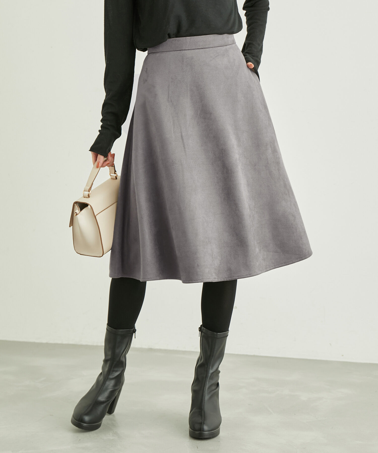 Rope&rsquo;Picnic「リサイクルポリエステルダンボールフレアスカート」|スカート|