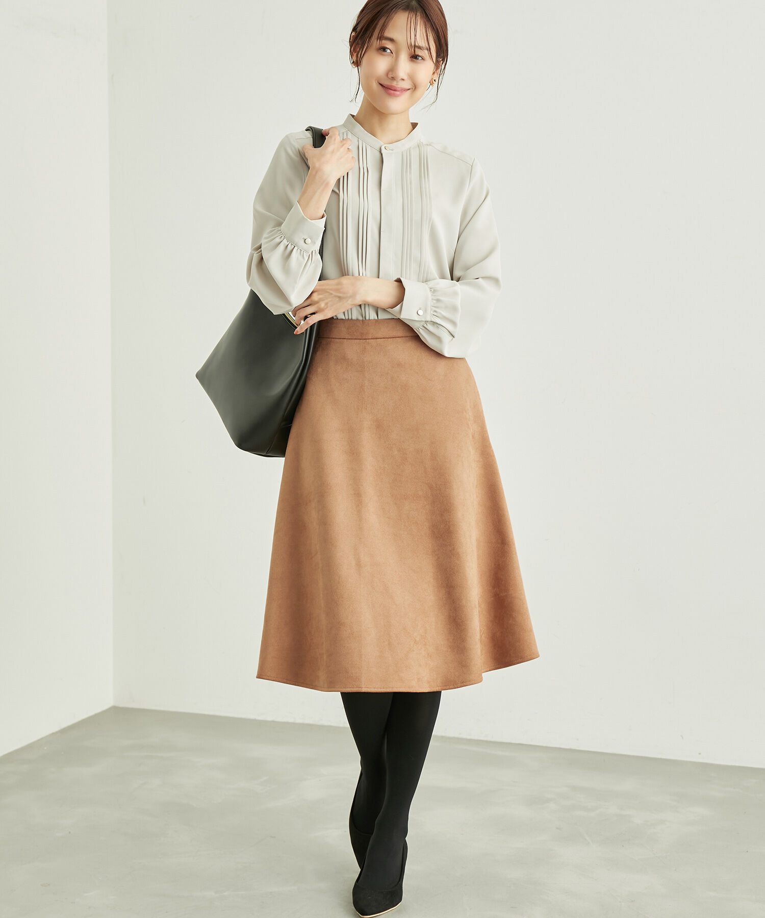 Rope&rsquo;Picnic「リサイクルポリエステルダンボールフレアスカート」|スカート|