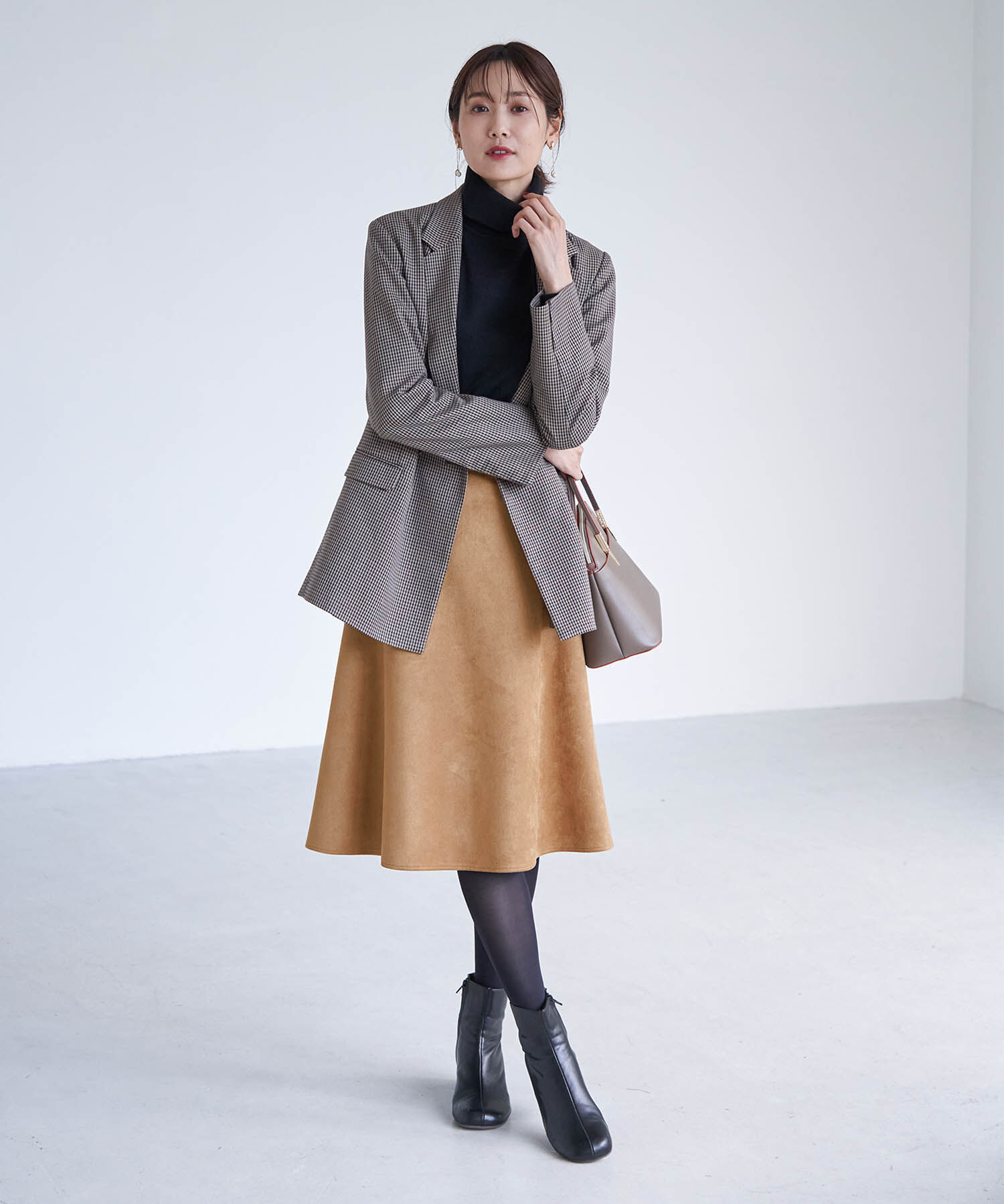 Rope&rsquo;Picnic「リサイクルポリエステルダンボールフレアスカート」|スカート|