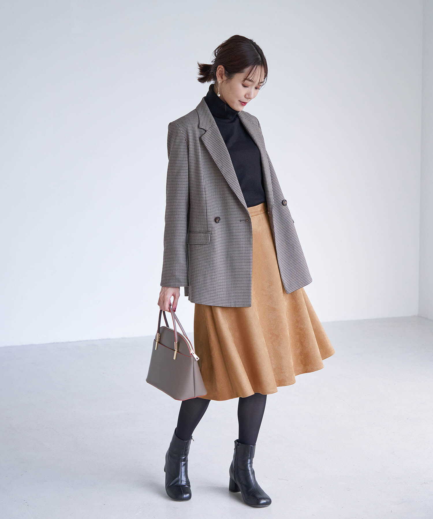 Rope&rsquo;Picnic「リサイクルポリエステルダンボールフレアスカート」|スカート|