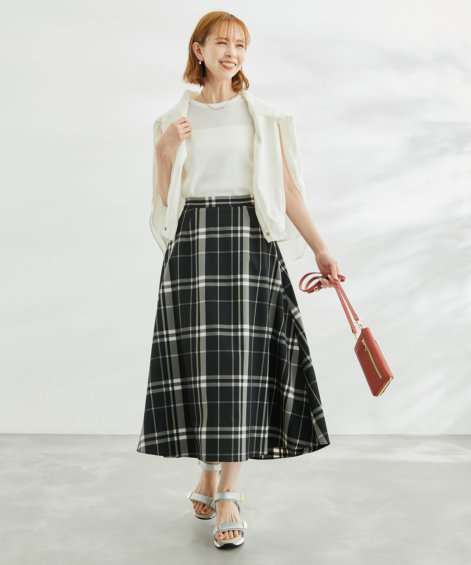 Rope&rsquo;Picnic「チェックボリュームスカート」|スカート|