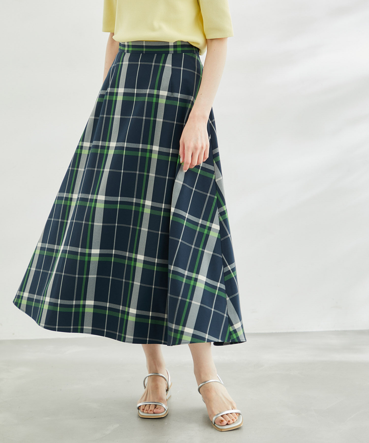 Rope&rsquo;Picnic「チェックボリュームスカート」|スカート|ネイビー(40)