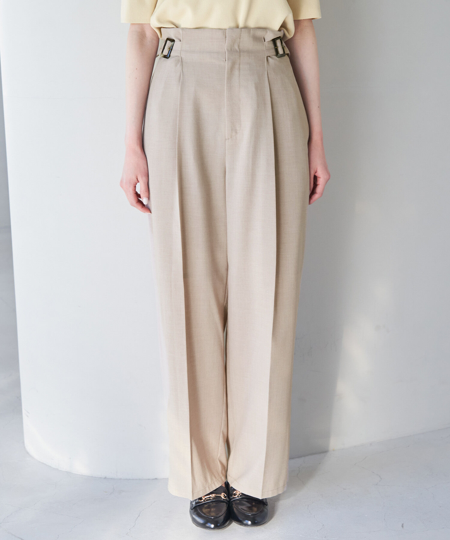 Rope&rsquo;Picnic「セットアップ対応/麻調シアーハイウエストパンツ」|その他|