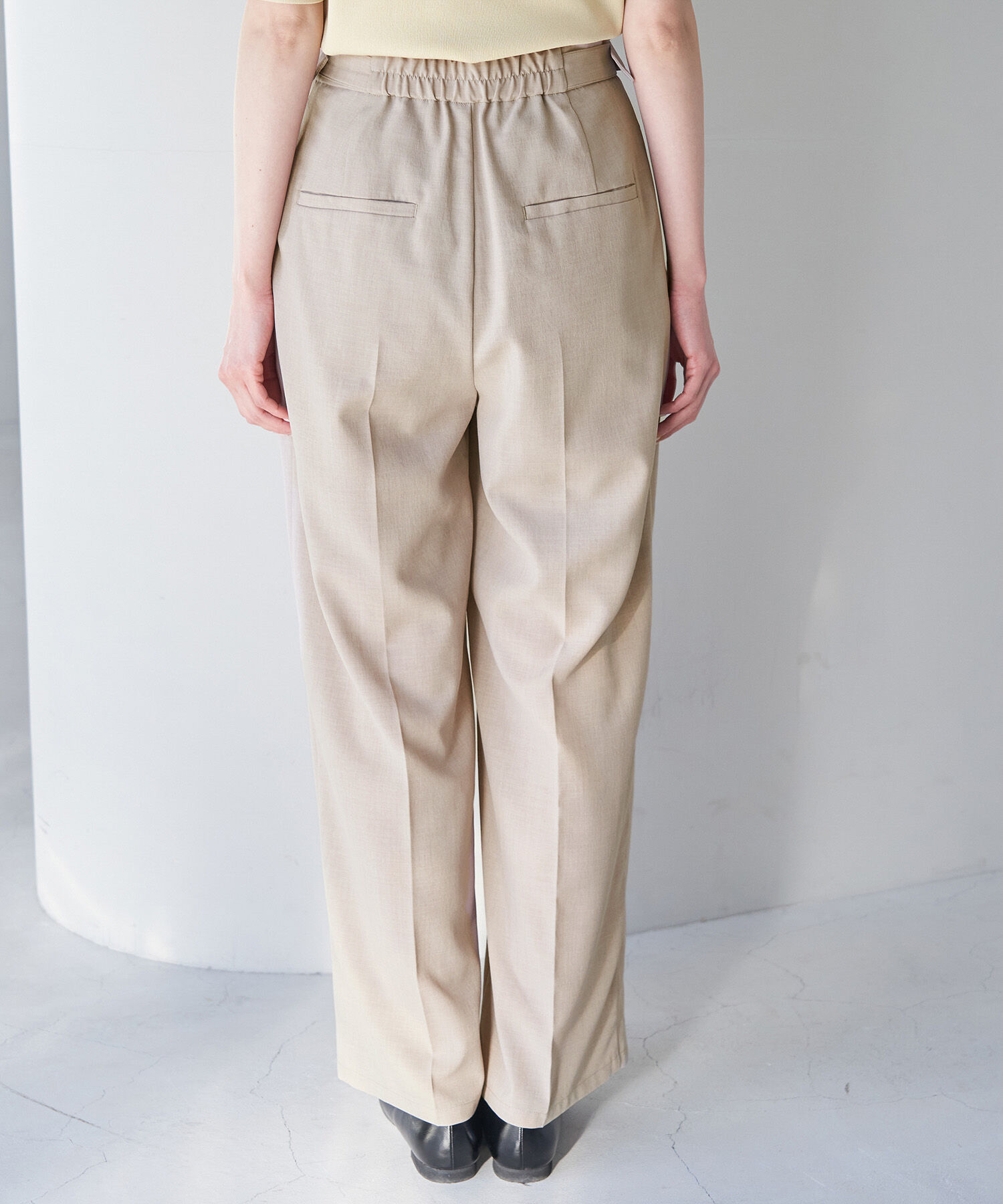 Rope&rsquo;Picnic「セットアップ対応/麻調シアーハイウエストパンツ」|その他|