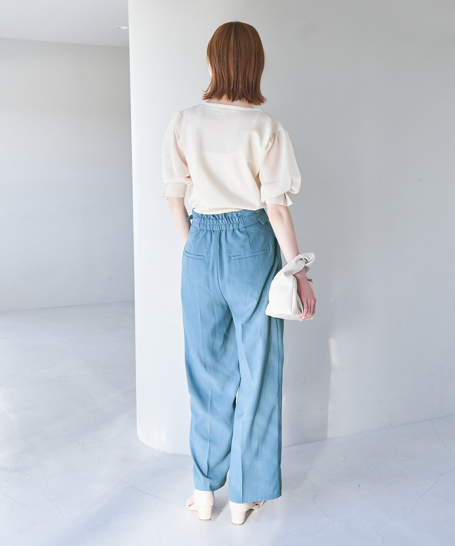 Rope&rsquo;Picnic「セットアップ対応/麻調シアーハイウエストパンツ」|その他|